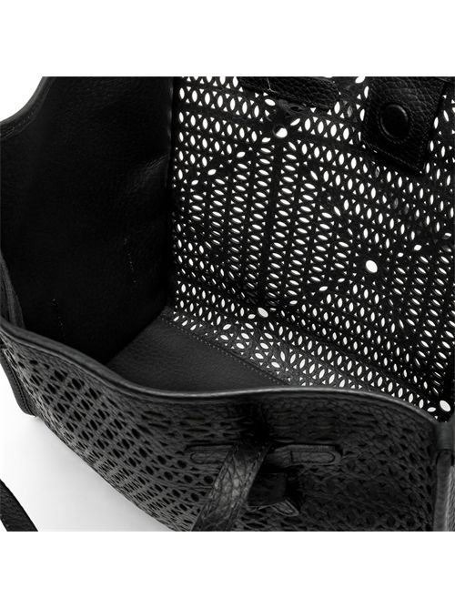 Shopping Bag Marcella in pelle traforata Nero GIANNI CHIARINI | BS 12390 LNRNERO